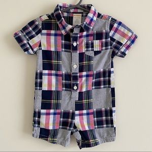 Gymboree Baby Boy Preppy Plaid Romper